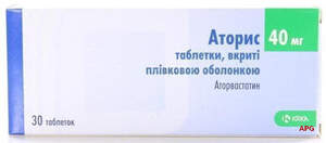 АТОРИС 40 мг N30 табл. п/о