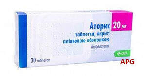 АТОРИС 20 мг N30 табл. п/о