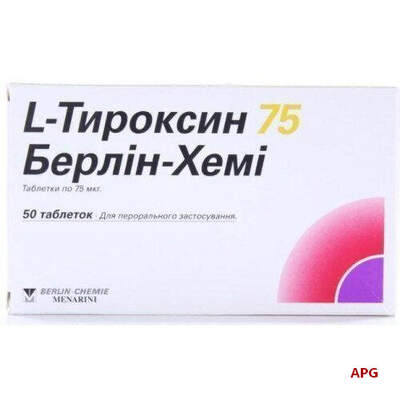 L-ТИРОКСИН 75 БЕРЛІН-ХЕМІ 75 мкг №50 табл.