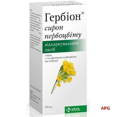 ГЕРБИОН СИРОП ПЕРВОЦВЕТА 150 мл фл. (КРКА, д.д., Ново место, Словенія/006369)