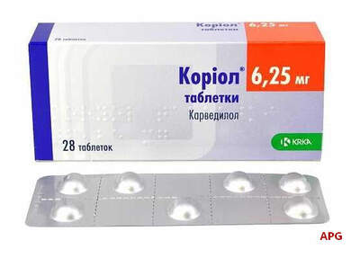 КОРИОЛ 6,25 мг N28 табл.