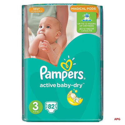 ПІДГУЗ PAMPERS ACTIVE BABY 3 (6-10 кг) №82 midi