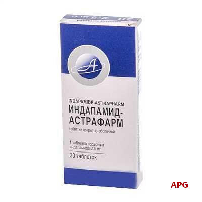 ІНДАПАМІД-АСТРАФАРМ 2,5 мг №30 табл. в/о