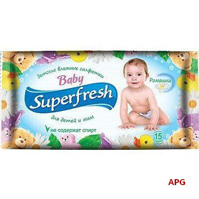 САЛФЕТКИ ВЛАЖНЫЕ Super Fresh дет.и мам N15