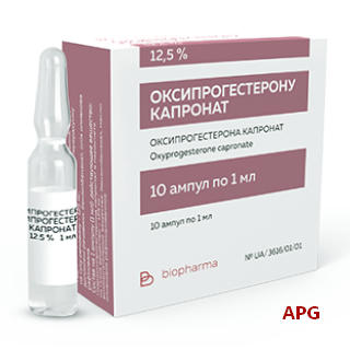 ОКСИПРОГЕСТЕРОНА КАПРОНАТ 12,5% 1 мл N10 р-р масл. д/ин. амп.