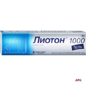 ЛИОТОН 1000 30 г гель д/наруж. прим. туба
