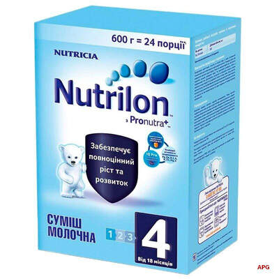 СУМІШ МОЛОЧН. NUTRILON 4 ДИТ. МОЛОЧКО від 18 міс. 600 г