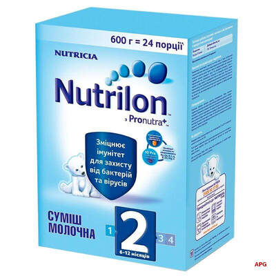 СУМІШ МОЛОЧН. NUTRILON 2 6-12 міс. 600 г