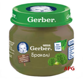 GERBER ПЮРЕ БРОККОЛИ 80 г