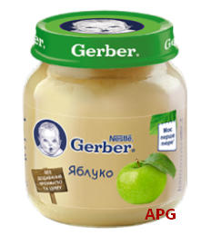 ПЮРЕ GERBER ЯБЛУКО з 4 міс. 80 г