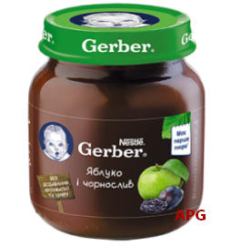 ПЮРЕ GERBER ЯБЛУКО ТА ЧОРНОСЛИВ з 5 міс. 130 г