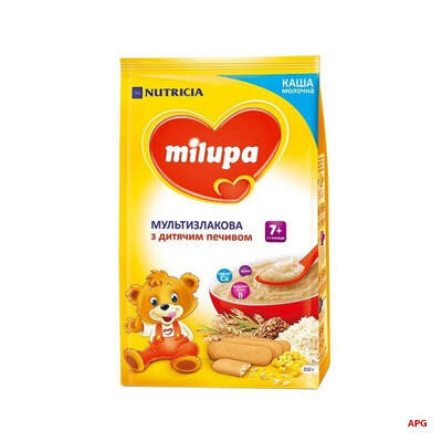 КАША МОЛОЧН. MILUPA мультизлак. з дит. печивом з 7 міс. 210 г