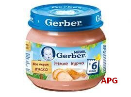 ПЮРЕ GERBER НІЖНЕ КУРЧА з 6 міс. 80 г