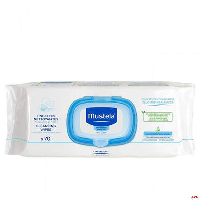 MUSTELA Extra thick wipes (САЛФЕТКИ ВЛАЖНЫЕ Д/ТЕЛА) 70шт