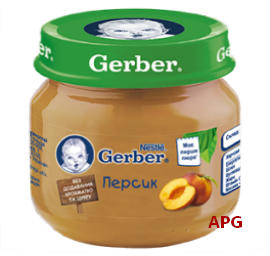 ПЮРЕ GERBER ПЕРСИК з 4 міс. 80 г