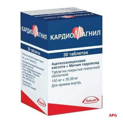 КАРДІОМАГНІЛ 75 мг №30 табл. в/о фл.