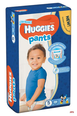 ПОДГУЗ-ТРУСИКИ HUGGIES PANTS 5 (12-17 кг) №34 boy