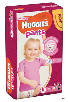 ПОДГУЗ ХАГГИС Pants 5 (12-17 kg) Jumbo 34 Girl