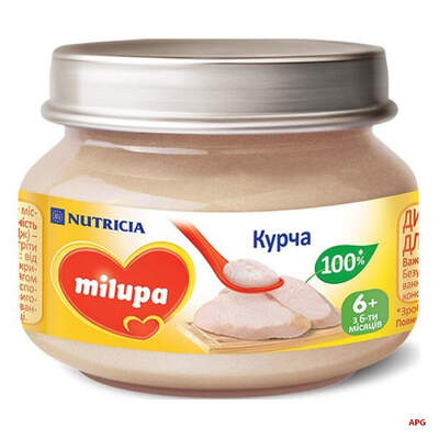 ПЮРЕ MILUPA Курча 6+ міс. 80 г