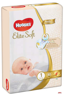 ПОДГУЗ HUGGIES ELITE SOFT 1 (2-5 кг) №50 Newborn (Кімберлі-Кларк/043165)