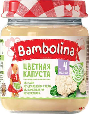 ПЮРЕ BAMBOLINA Цв. капуста з 4 міс. 100 г