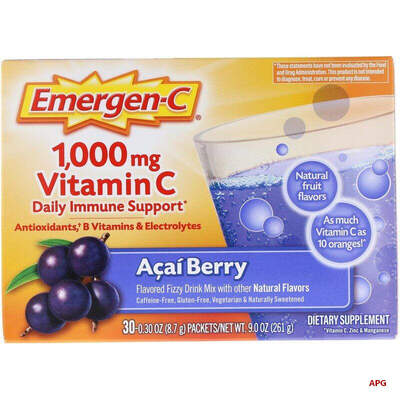 EMERGEN-C ВИТАМИН С 1000 мг ЯГОДЫ АСАИ ПАК. 8,4 г №30