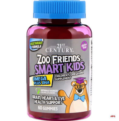 ZOO FRIENDS SMART OMEGA+DHA ДЕТС. ЖЕВАТ.ТАБ. №60