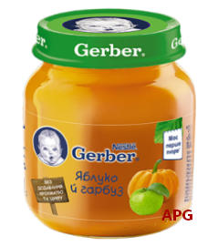 ПЮРЕ GERBER Яблуко і гарбуз з 5 міс. 130 г