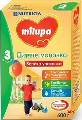 СМЕСЬ МОЛОЧН. MILUPA 3 ДЕТ. МОЛОЧКО 12-18 мес. 600 г