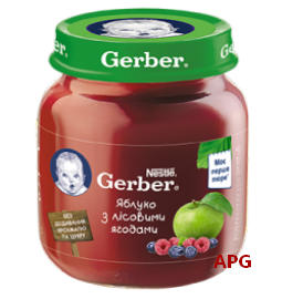 ПЮРЕ GERBER ЯБЛОКО С ЛЕСНЫМИ ЯГОДАМИ с 5 мес. 130 г