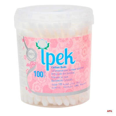 ВАТНЫЕ ПАЛОЧКИ IPEK №100 банка кругл.