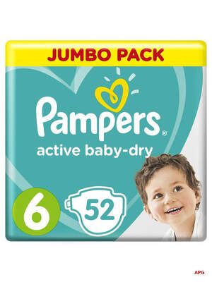 ПОДГУЗ PAMPERS ACTIVE BABY 6 (13-18 кг) №52 junior