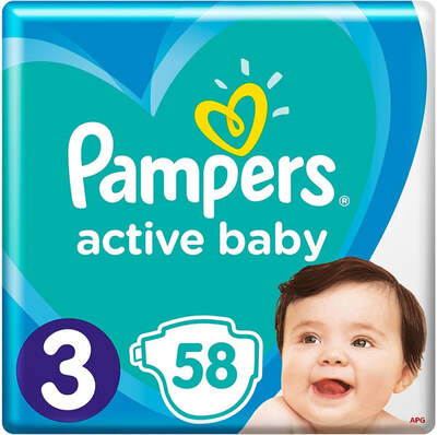 ПОДГУЗ PAMPERS ACTIVE BABY 3 (6-10 кг) №58 midi