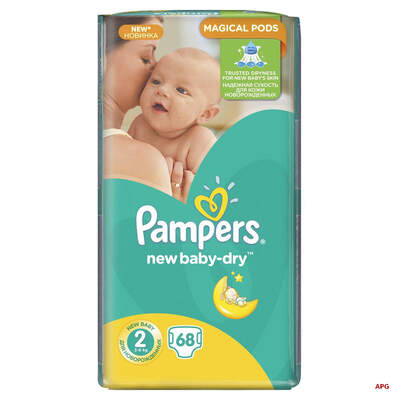 ПОДГУЗ PAMPERS NEW BABY 2 (3-6 кг) №68 mini