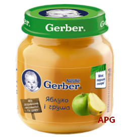 ПЮРЕ GERBER Яблуко і груша з 5 міс. 130 г