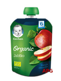 ПЮРЕ GERBER Яблоко Органич. 6+ мес. 90 г пауч