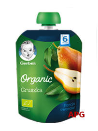 ПЮРЕ GERBER ORGANIC Груша 6+ міс. 90 г пауч