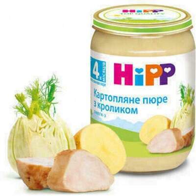 ПЮРЕ HIPP картоф. пюре с кроликом с 4 мес. 190 г