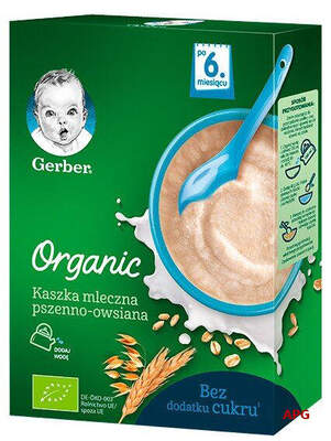 КАША Б/МОЛОЧН. GERBER Organic Пшенично-Вівсяна з ваніл. смаком з 6 міс. 240 г