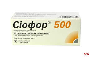 Сиофор 500 мг таблетки №60