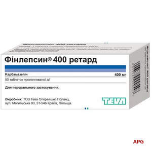 ФИНЛЕПСИН 400 РЕТАРД 400 мг №50 табл. блистер