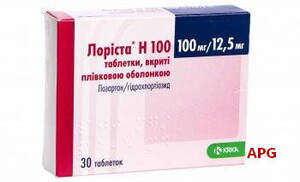 ЛОРІСТА H 100 мг/12,5 мг №30 табл. в/о