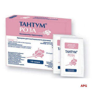 ТАНТУМ РОЗА 500 мг 9,44 г пакетик N10 пор. д/п р-ра д/вагинал. прим.