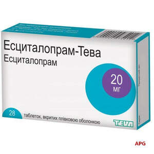 ЕСЦИТАЛОПРАМ-ТЕВА 20 мг №28 табл. в/о