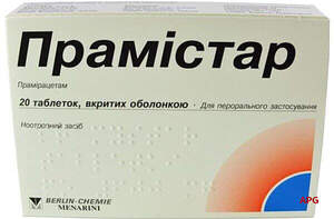 ПРАМИСТАР 600 мг N20 табл. п/о