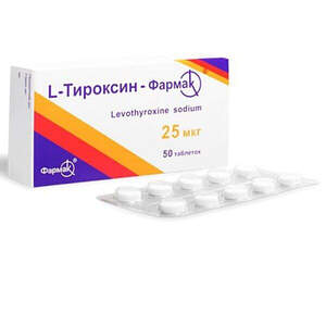 L-Тироксин-Фармак табл. 0,025 мг №50