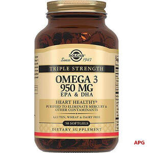 ОМЕГА-3 ПОТРІЙНА 950 мг ЕПК та ДГК 950 мг №50 капс.