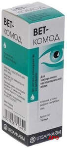 ВЕТ-КОМОД 20 мг/мл 10 мл краплі очні контейн.