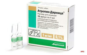 АТРОПИН-ДАРНИЦА 0,1 % 1 мл N10 р-р д/ин. амп.