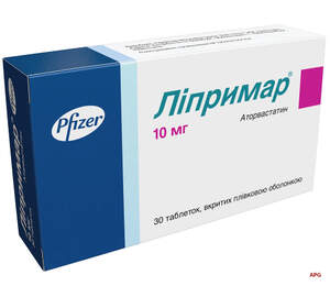 ЛИПРИМАР 10 мг N30 табл. п/о